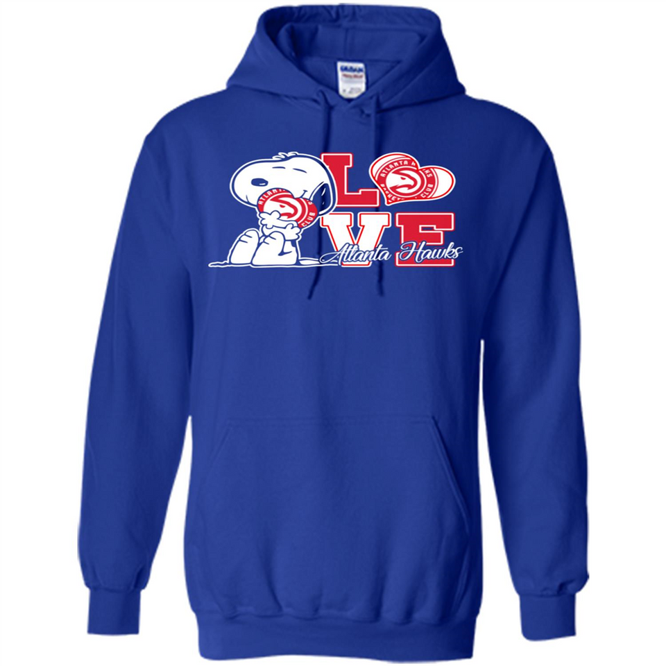 Snoopy loves NBA Atlanta Hawks - Hoodie