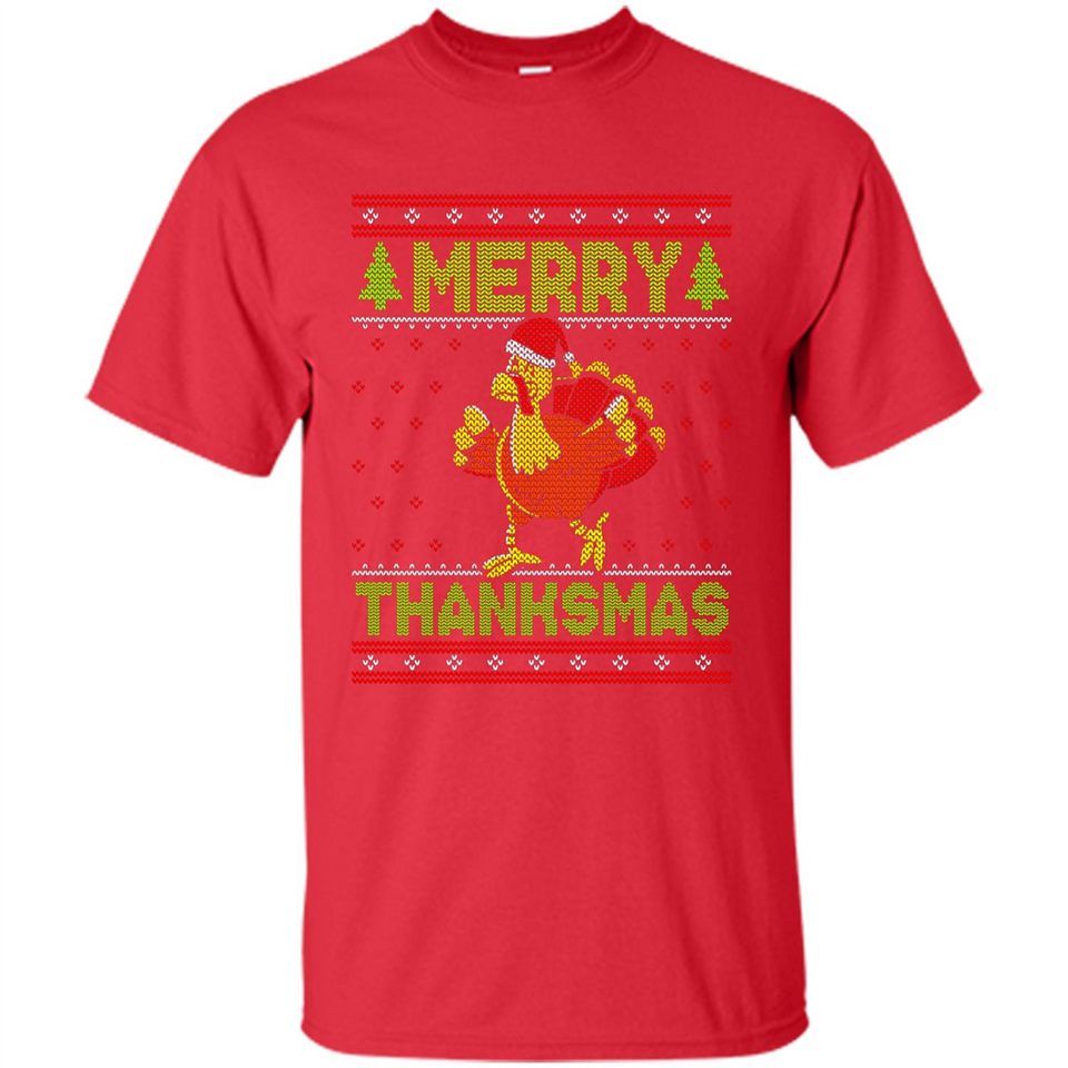 Merry Thankmas Ugly Xmas Thanksgiving Turkey Sweatshirt - Shirt