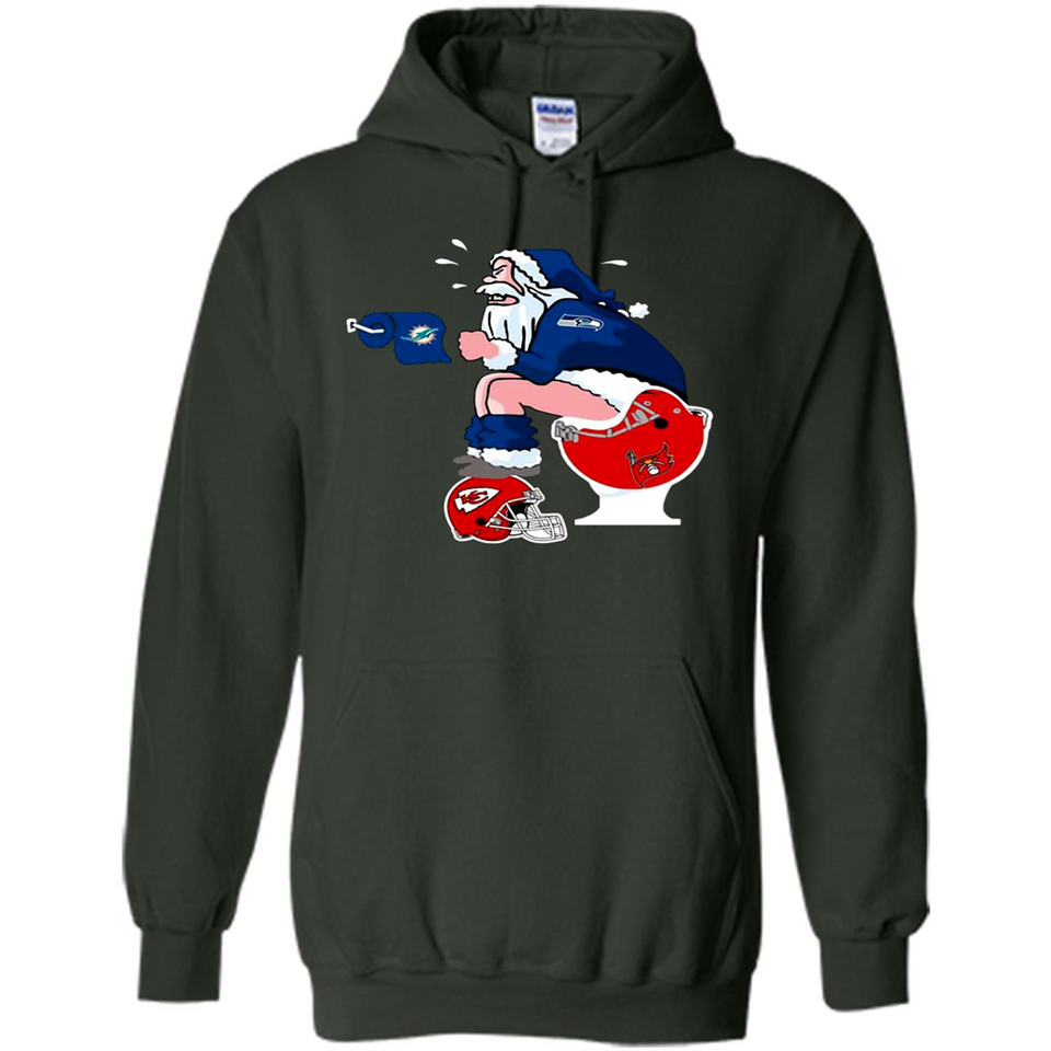 Seattle Seahawks Santa Claus Toilet