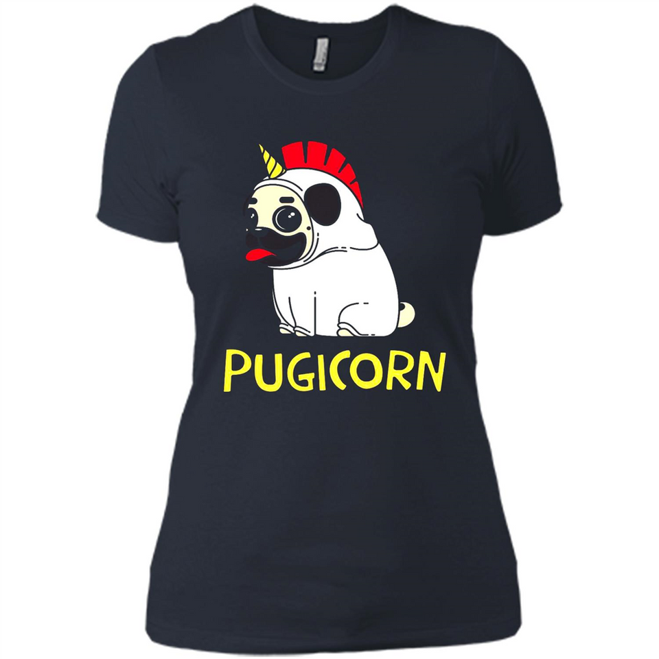 Pugicorn Pug Unicorn Funny Shirt PINGPONG - Ladies' Boyfriend T-Shirt
