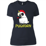 Pugicorn Pug Unicorn Funny Shirt PINGPONG - Ladies' Boyfriend T-Shirt