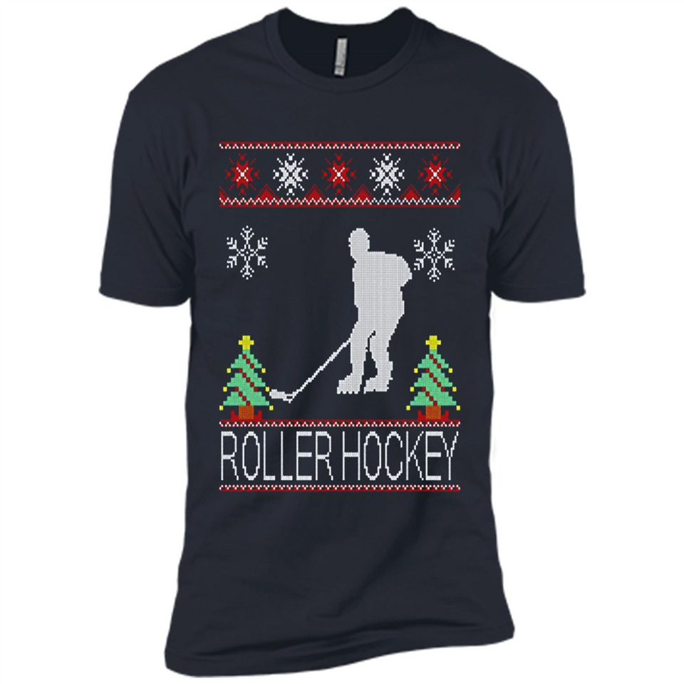 roller hockey Christmas ugly