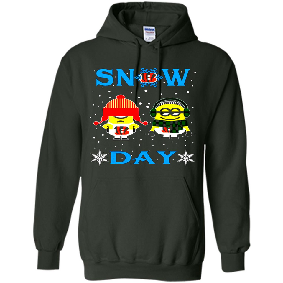 Snow Day Shirt For Cincinnati Bengals Vs Minion Fans pingpong