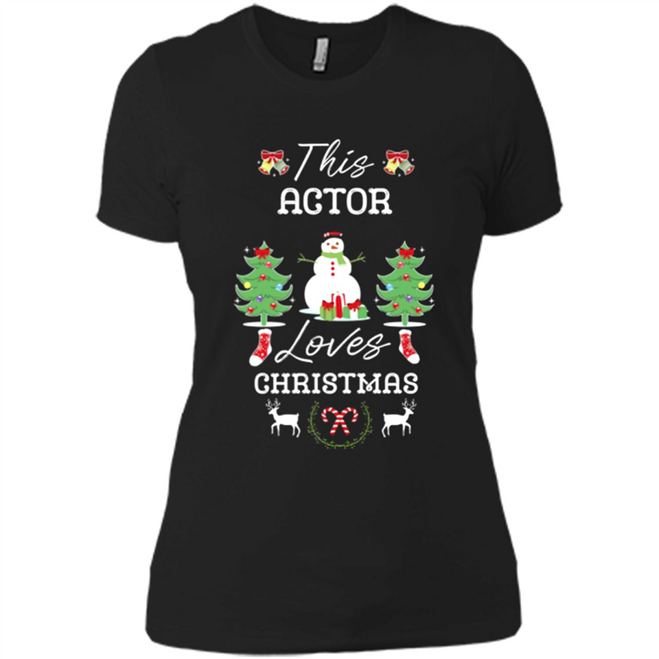 This Actor Loves Christmas Tree Shirt with Snowman