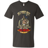 October Guy With Three Sides Quiet Fun Crazy - Men's V-Neck