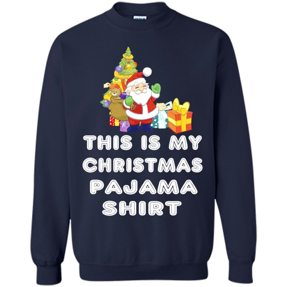 This is My Christmas Pajama Shirt - Santa Bear Tree Gift Tee