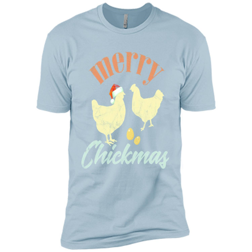 Christmas Chicken Vintage Shirt Funny Santa Hen Farmer Lover - Premium Short Sleeve T-Shirt