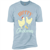 Christmas Chicken Vintage Shirt Funny Santa Hen Farmer Lover - Premium Short Sleeve T-Shirt