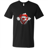 Boston Red Sox And Superman Fans - Men's V-Neck