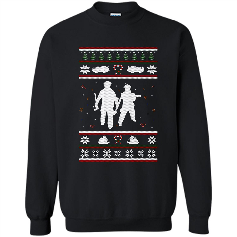 Christmas Ugly Sweater Firefighter Ugly Christmas Sweater - Sweatshirt