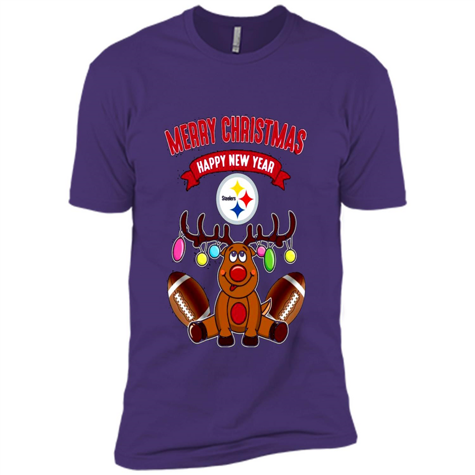 Pittsburgh Steelers NFL Reindeer Funny Merry Christmas And Happy New Year