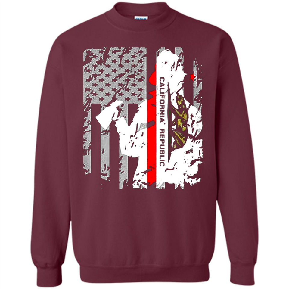 Paradise California Firefighter Thin Red Line Funds Youth T-Shirt PINGPONG - Sweatshirt