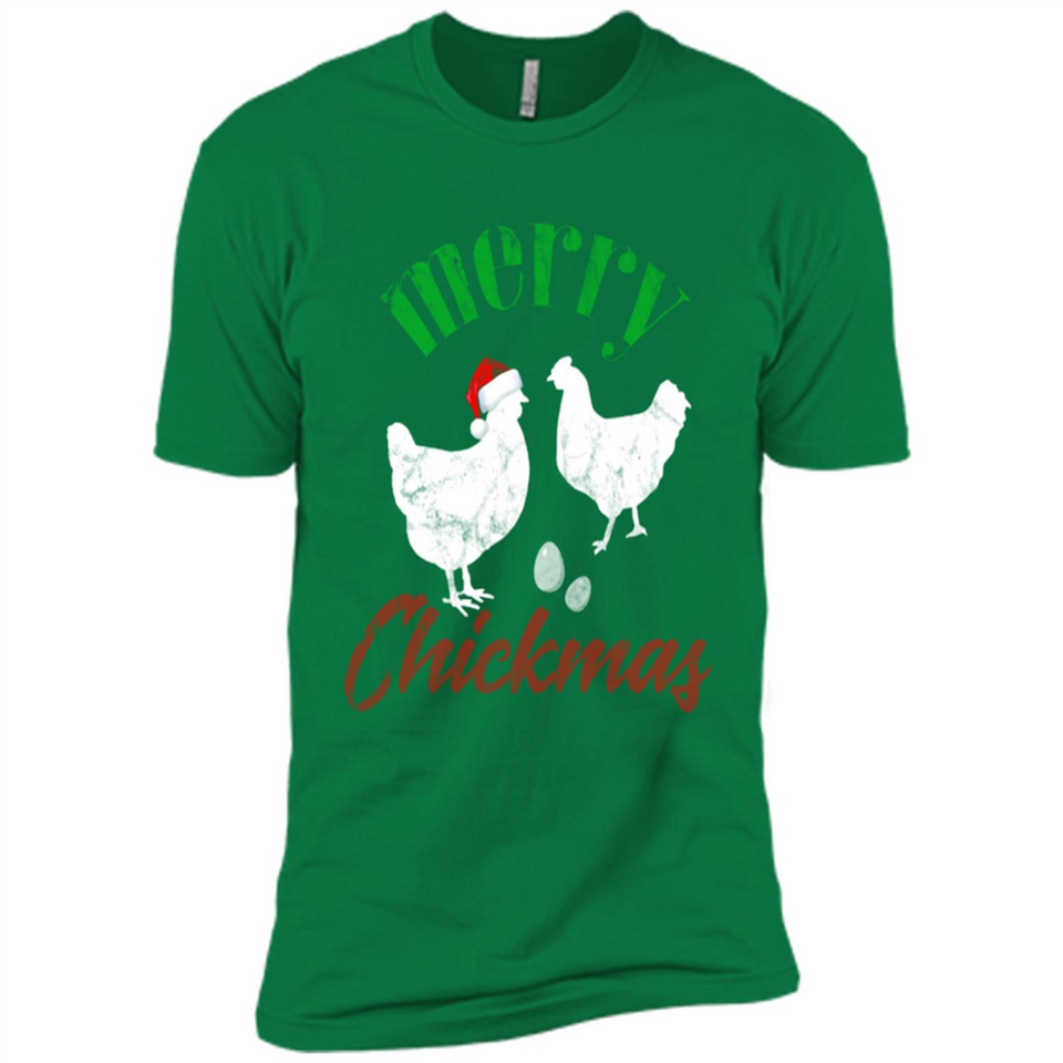 Christmas Chicken Shirt Santa Hens Lover Funny Farmer Gift - Premium Short Sleeve T-Shirt