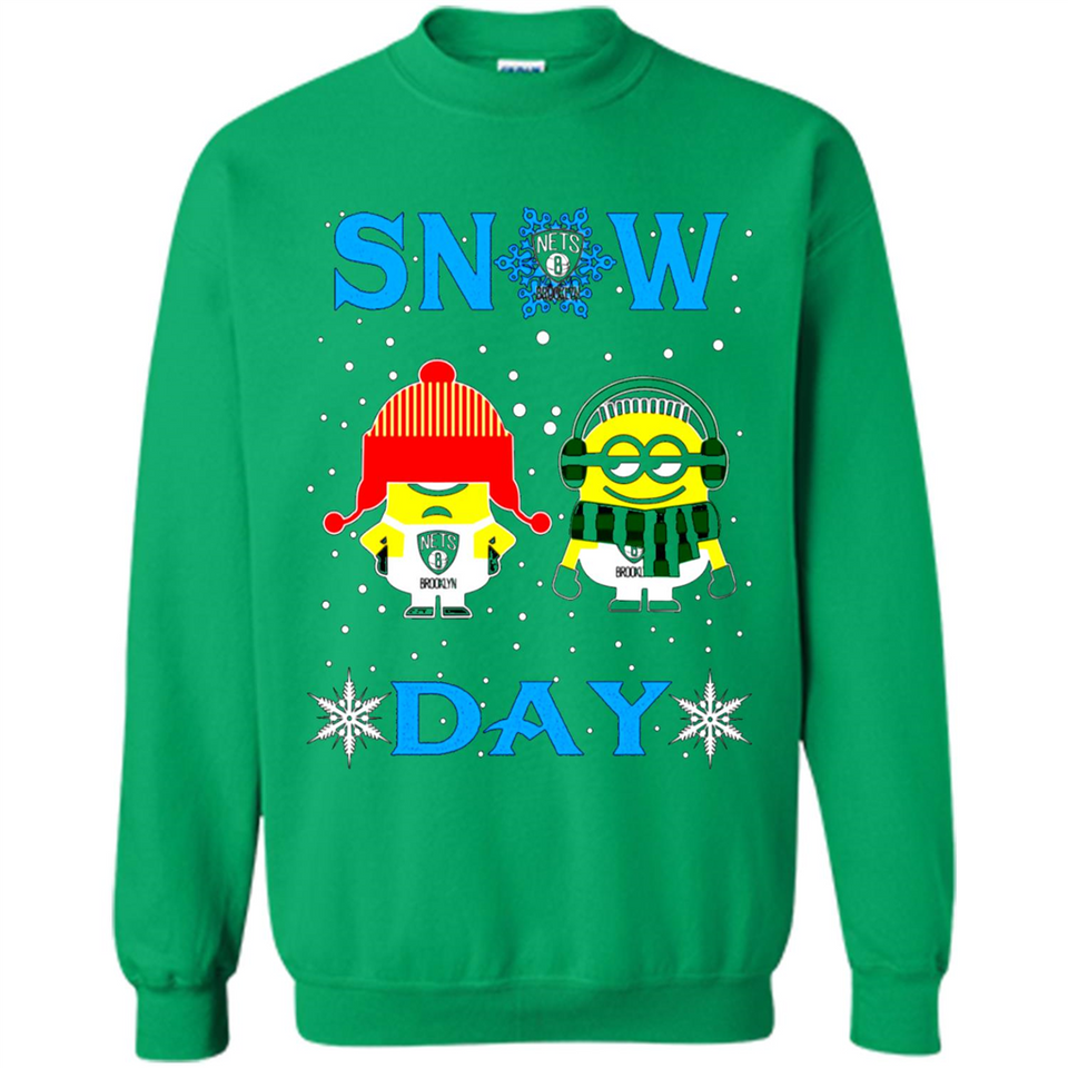 Snow Day Shirt For Brooklyn Nets Vs Minion Fans pingpong