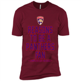 Reasons to be a Florida Panthers Fan Complete List on Back - Premium Short Sleeve T-Shirt