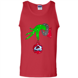 GRINCH HAND HOLDING COLORADO AVALANCHE GLITTER CHRISTMAS PINGPONG