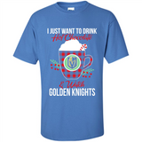 I Just Want To Drink Hot Chocolate & Watch Vegas Golden Knights Ugly Christmas Sweater PINGPONG