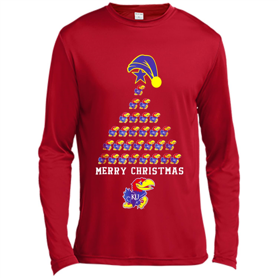 Perfect Kansas Jayhawks Christmas Tree PINGPONG