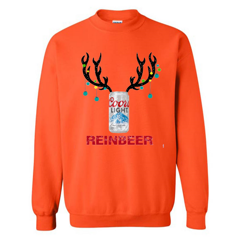 Coors Light Reinbeer Funny Beer Reindeer Christmas Sweatshirt - Sweatshirt