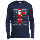 Flossing Santa Christmas Ugly Sweater Style Pajama Xmas Gift - Canvas Long Sleeve T-Shirt
