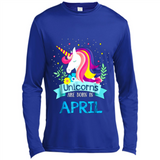 Unicorns are born in April Birthday Rainbow Gift Custom Ultra Cotton
