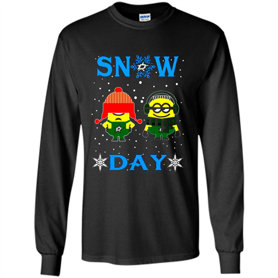 Snow Day Shirt For Dallas Stars Vs Minion Fans pingpong