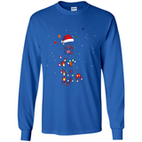 Rottweiler Santa Lights Christmas Dog Xmas Sweatshirt - Long Sleeve T-Shirt