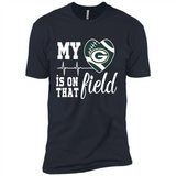Green Bay Packers Football My Heart is on that Field - Premium Short Sleeve T-Shirt