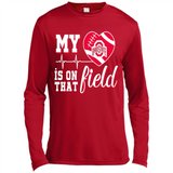Ohio State Buckeyes Football My Heart is on that Field - Canvas Long Sleeve T-Shirt