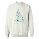 Merry Catmas Funny Cat Christmas Tree Sweatshirt - Sweatshirt