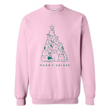 Merry Catmas Funny Cat Christmas Tree Sweatshirt - Sweatshirt