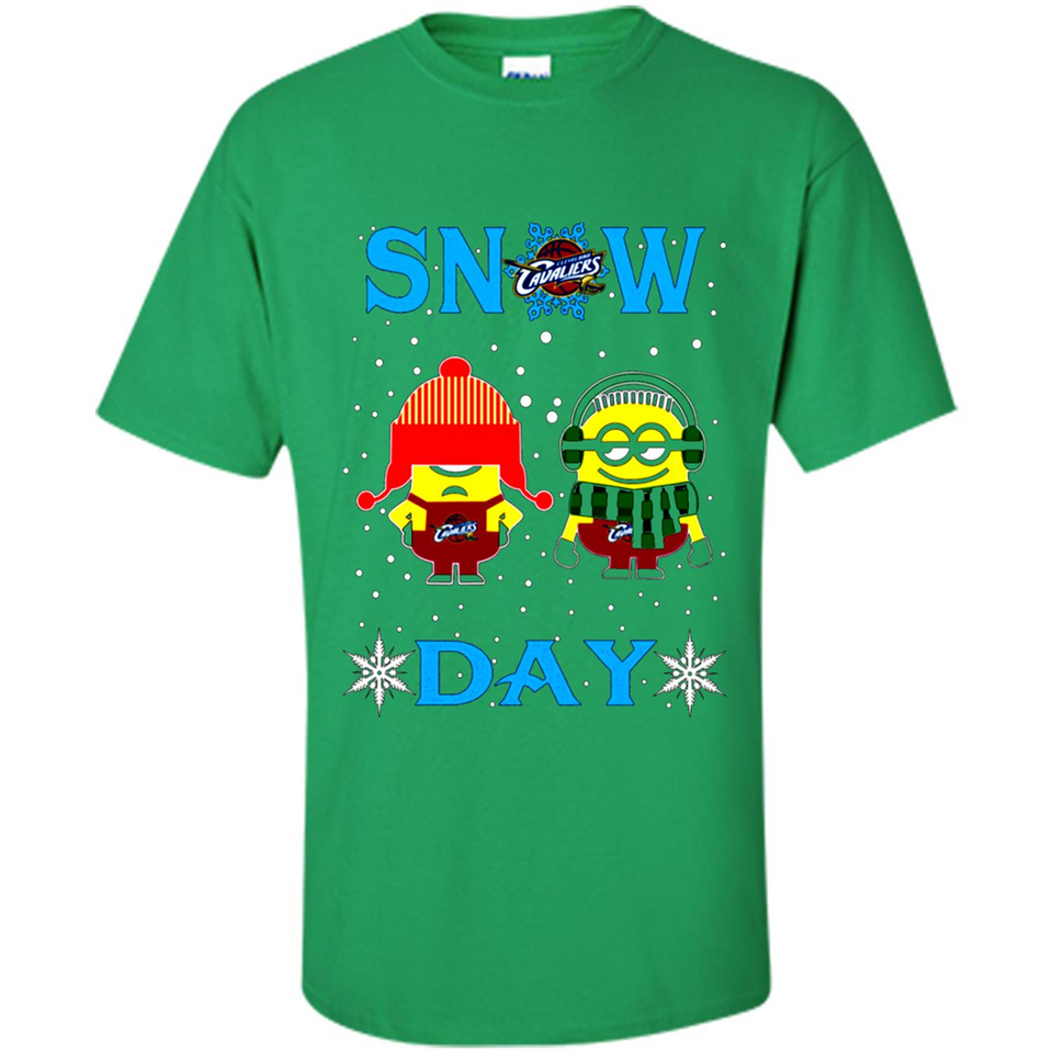 Snow Day Shirt For Cleveland Cavaliers Vs Minion Fans pingpong