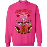 Oakland Raiders NFL Reindeer Funny Merry Christmas And Happy New Year