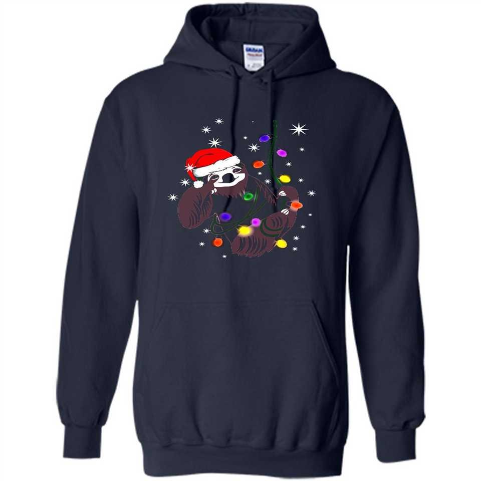 Cute Christmas Choloepus Sloth Santa Led Light Mug - Hoodie