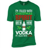 Christmas Gift Shirt Christmas Spirit Vodka Santa - Premium Short Sleeve T-Shirt