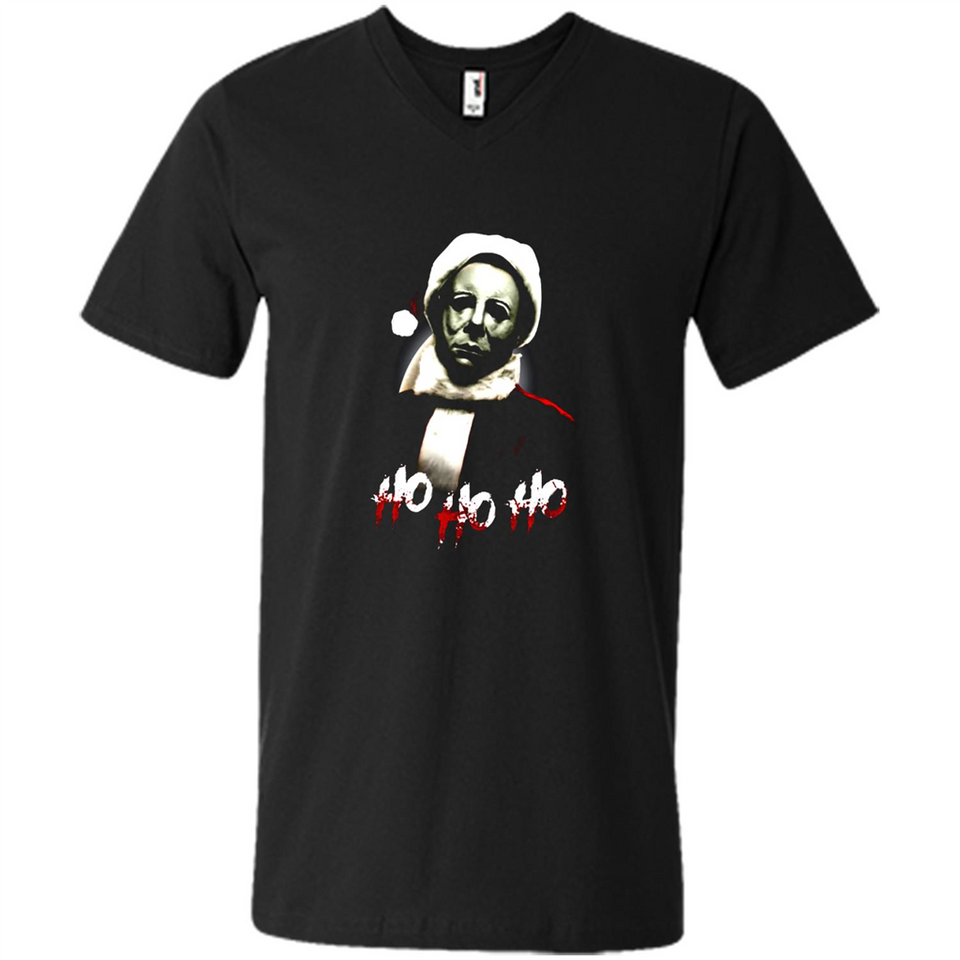 Santa Michael Myers Ho Ho Ho Merry Christmas Sweatshirt - Men's V-Neck