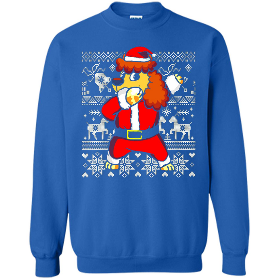 Dabbing Poodle Santa Christmas Holiday Sweatshirt - Sweatshirt