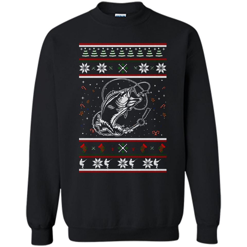 Christmas Ugly Sweater Fishing Ugly Christmas Sweater - Sweatshirt
