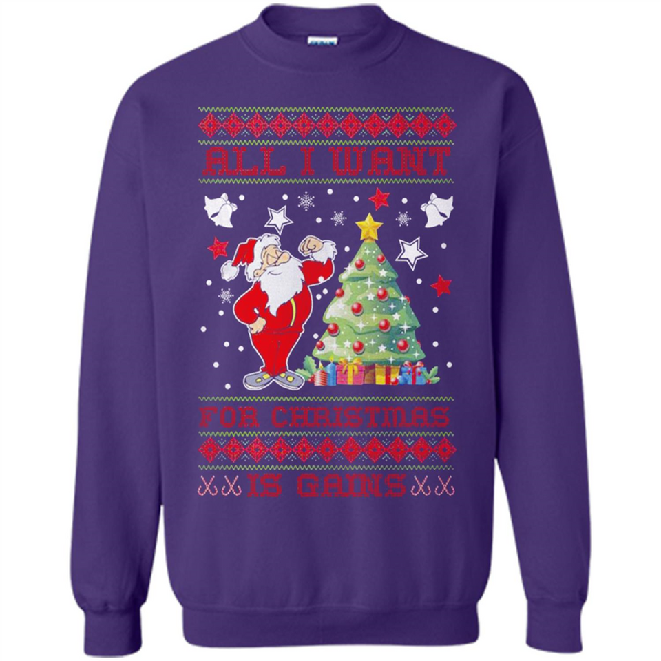 All I Want For Christmas Is Gains Christmas Tree Santa Claus