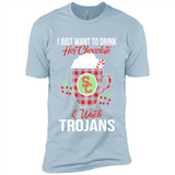 I Just Want To Drink Hot Chocolate & Watch USC Trojans Ugly Christmas Sweater PINGPONG