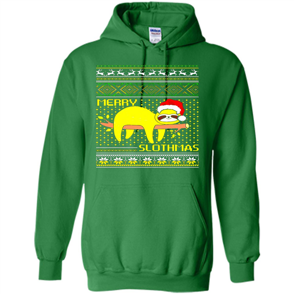 Merry Slothmas Sloth Christmas Sweater PINGPONG - Hoodie