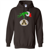 Funny Appalachian State Mountaineers Glitter Grinch Monogram Ornament Christmá - Hoodie