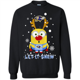 Minion Baltimore Ravens Ugly Christmas Sweater Let it Snow - Sweatshirt