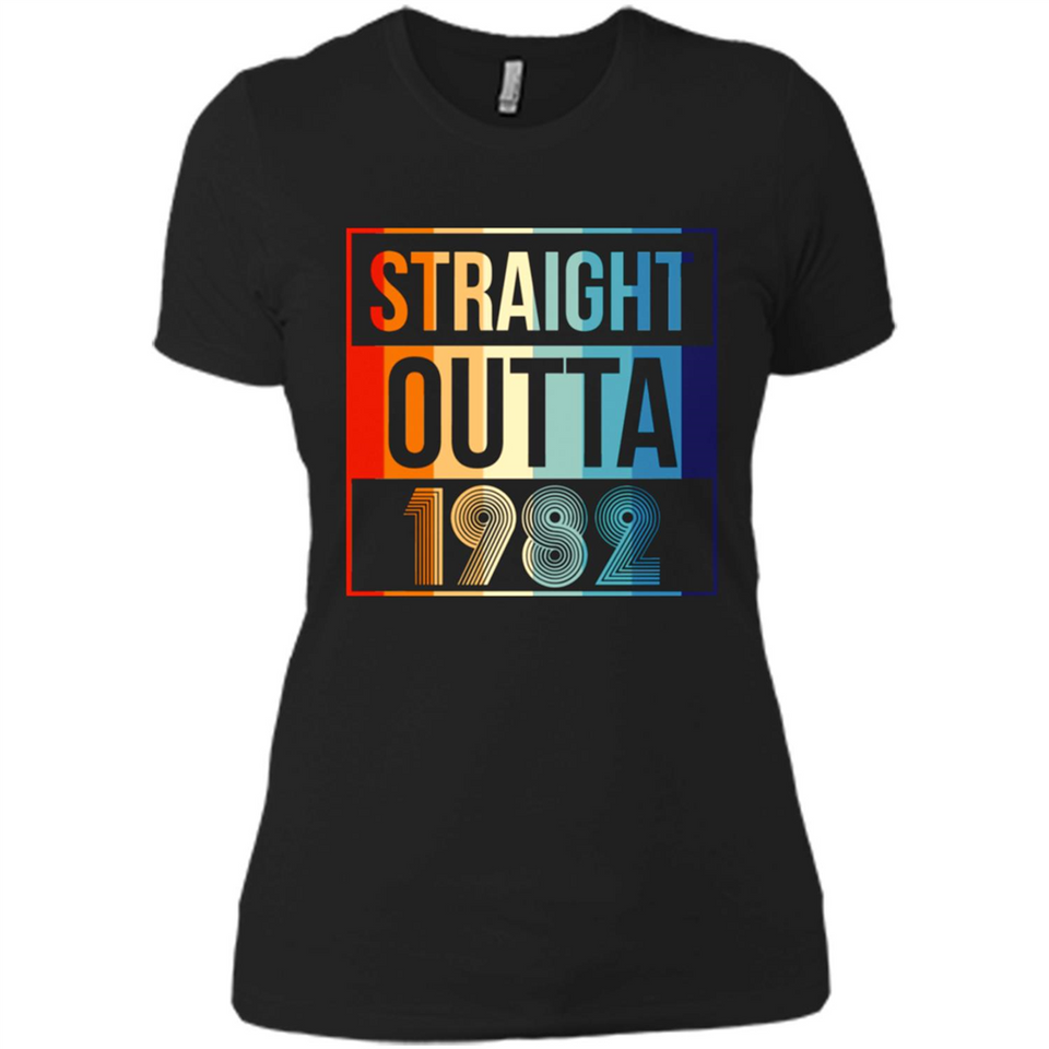 Retro Straight Outta 1982 36 Years Old - Ladies' Boyfriend T-Shirt
