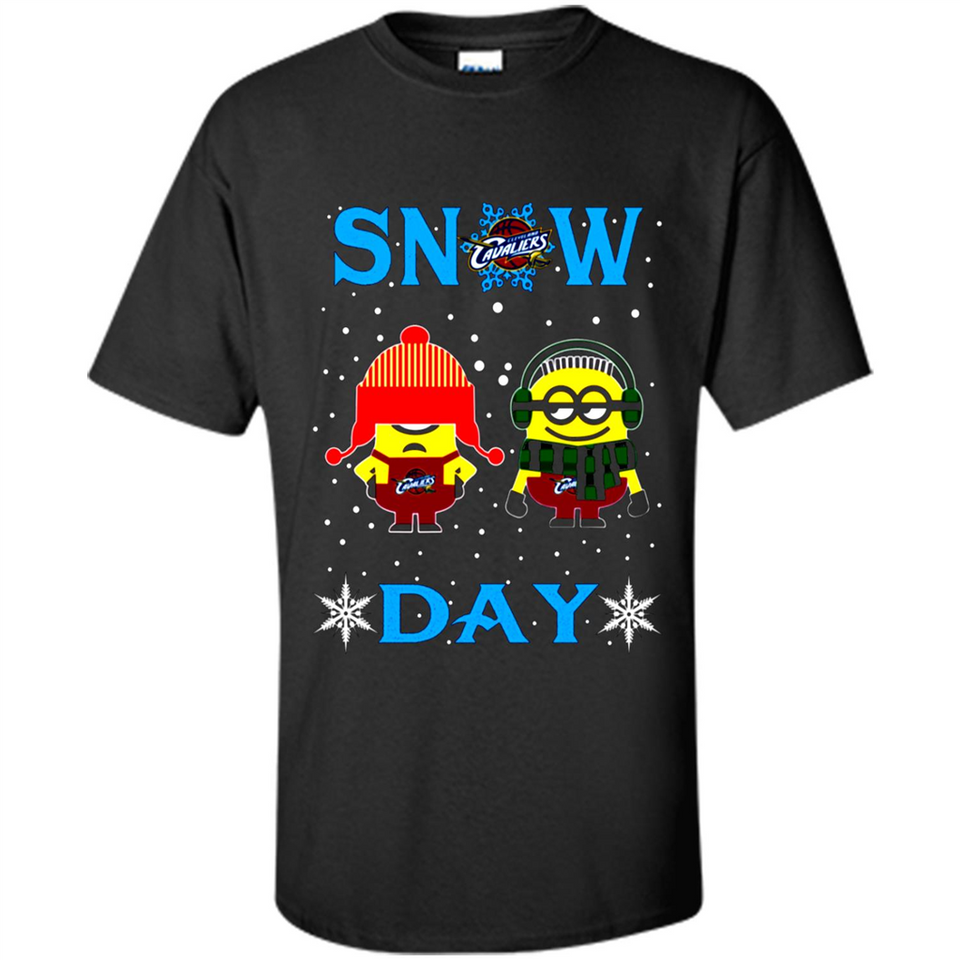 Snow Day Shirt For Cleveland Cavaliers Vs Minion Fans pingpong