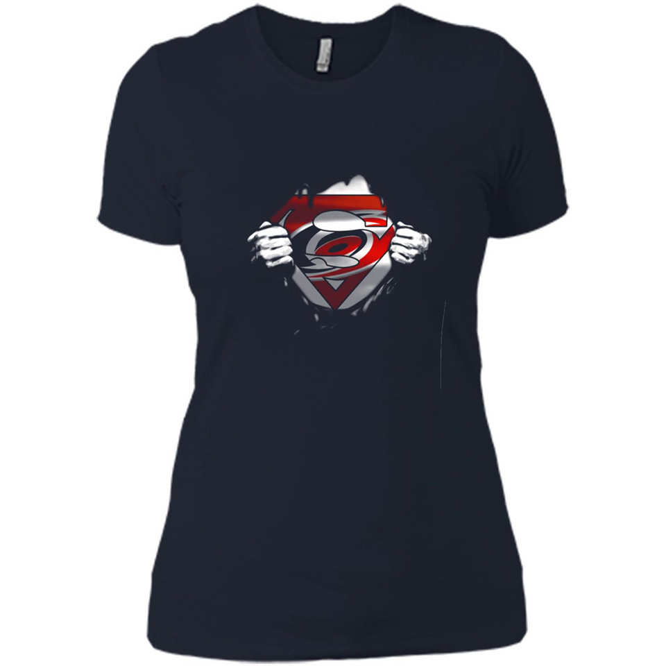 Carolina Hurricanes And Superman Fans - Ladies' Boyfriend T-Shirt