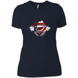 Carolina Hurricanes And Superman Fans - Ladies' Boyfriend T-Shirt