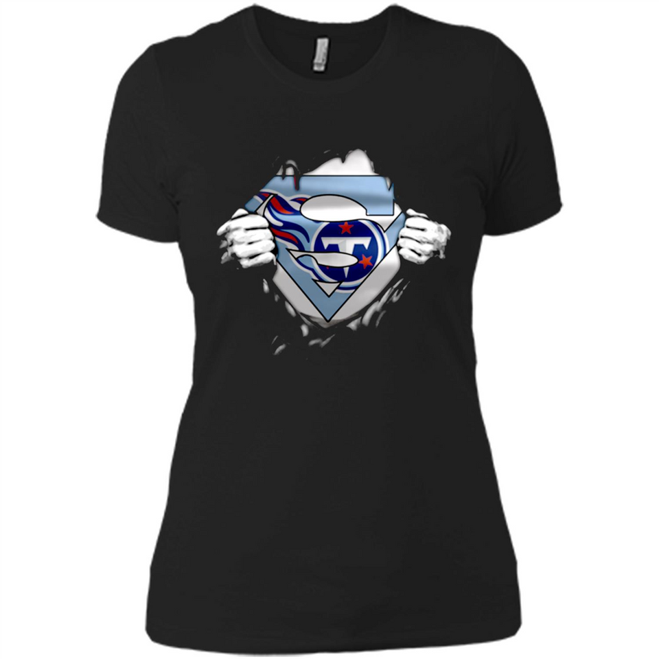 Tennessee Titans And Superman Fans - Ladies' Boyfriend T-Shirt