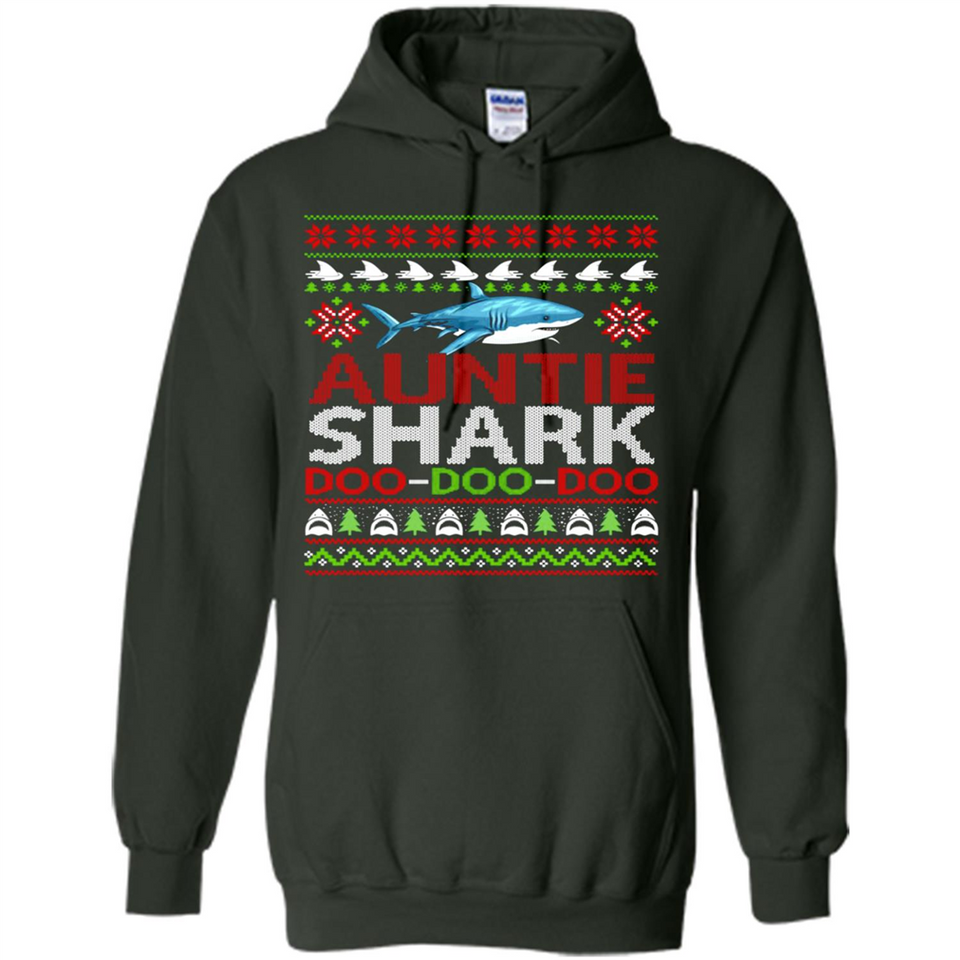 Auntie shark Doo Doo Doo Christmas - Hoodie
