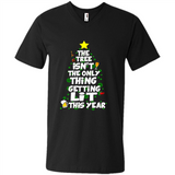 Funny Christmas Tree Drinking Sweatshirt Adult Boozy Festive - Men's V-Neck